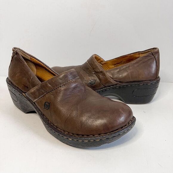 Born Toby Duo Leather Clogs 7.5 - Picture 1 of 9
